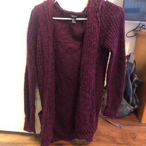 Purple sweater with hood Forever 21